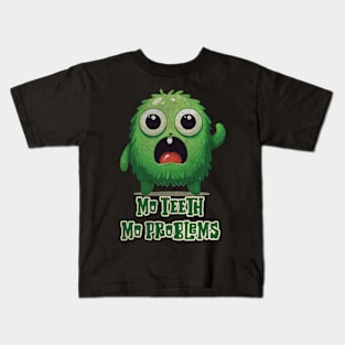 Mo Teeth Mo Problems Monster Kids T-Shirt